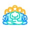group meditation color icon vector illustration