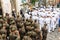 Group of military people from the armed forces parade in the civic parade of independence of Bahia