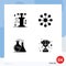 Group of Modern Solid Glyphs Set for pump, energy, business, chemicals, reward