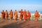 Group monk standing