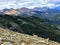 A group of mountains goats grazing and enjoying the view of the Canadian Rockies on a summer day