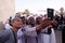 Group of mualaf muslim convert taking selfie