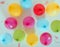 Group multicolor balloons