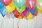Group multicolor balloons