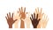 Group of multiethnic diverse hands