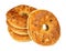 Group of multigrain covered bagels