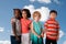 Group of multiracial kids portrait