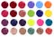 Group of nail polish circles isolated