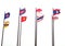 Group of nation flags ASEAN