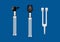 Group of neurological examination instruments