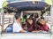 Group of Novice Monks leaving Dhammayangyi Temple after morning prayers, Bagan, Myanmar