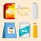 Group of nutritive food icons