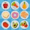 Group of nutritive food icons