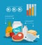 Group of nutritive food infographic