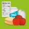 Group of nutritive food with nutrition facts
