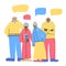 Group of old people isolated. Vector illustration