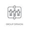 group opinion linear icon. Modern outline group opinion logo con