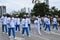 Group parading for patriotic days in panama