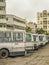 Group Parked Urban Bus Passengers