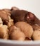 group of peeled mushroom suillus close-up