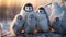 group of penguins huddled together, cute and fluffy, Antarctic wildlife scene4