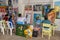 Group of people during classes in school of painters at San Luis on Brazil