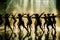 group of people doing a synchronized dance routine