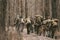 Group Of People Dressed As World War II Russian Soviet Soldiers