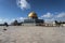 Group of people in front of the Dome of the Rock in Jerusalem