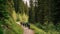 Group of people hiking on mountain footpath, enjoying nature beauty generated by AI