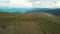 Group of people at horse riding trips in Altai mountains. Clip. Tourist group of people on horseback moves along the