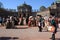 Group of people in medieval clothes in Dresden