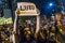 A group of people participates in a demonstration against President-elect Jair Bolsonaro. Hundreds of Brazilians, mostly students,