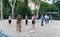 Group of people practicing Falun Gong