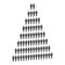 A group of people in the shape of a pyramid. Social hierarchy. Babel tower. Flat vector illustration isolated on white