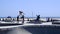 Group of people skateboarding at Venice beach in Los Angeles, United States