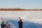 Group of people skiing.