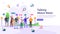 group of people speak and chatting about news concept. social network discuss dialogue speech bubbles for web design, banner,