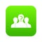 Group of people with unknown personality icon digital green