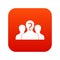 Group of people with unknown personality icon digital red