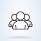 Group of people and user Simple vector modern icon design illustration