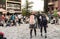 Group of people walking in the base camp fuji station 5