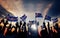 Group of People Waving Icelandic Flags