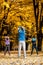 Group of people working out in park