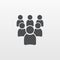 Group Person icon. Gray People isolated. Modern flat pictogram, business, marketing, internet concep