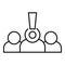 Group personal traits icon, outline style