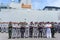 Group photo of the Royal Thai Navy and Indonesian Navy officers on the 20th Sea Garuda  2019 Naval Exercise opening ceremony