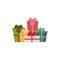 Group, pile of gift, present boxes, Christmas icon