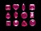 Group of pink topaz with clipping path