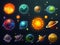 Group Of Planets In Space